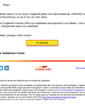 e-mailing - Enquêtes Clients - NPS / Avis clients - Carglass - 04/2022