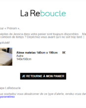 e-mailing - Marketing Acquisition - Panier abandonné - La Reboucle - 04/2022