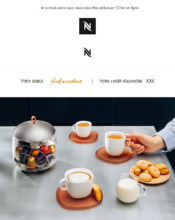 e-mailing - Marketing Acquisition - Gratuit - Cadeau - Marketing fidélisation - Incitation au réachat - Points et statut - Nespresso - 04/2022