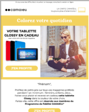 e-mailing - Marketing Acquisition - Acquisition abonnements - Gratuit - Cadeau - Camaïeu - 05/2022