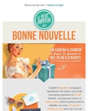 e-mailing - Marketing Acquisition - Gratuit - Cadeau - Marketing fidélisation - Incitation au réachat - Le Petit Vapoteur - 05/2022