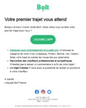 e-mailing - Marketing relationnel - Bienvenue - Welcome - Bolt - 05/2022