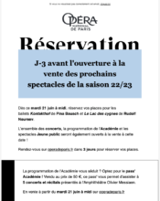 e-mailing - Opéra de Paris - 06/2022