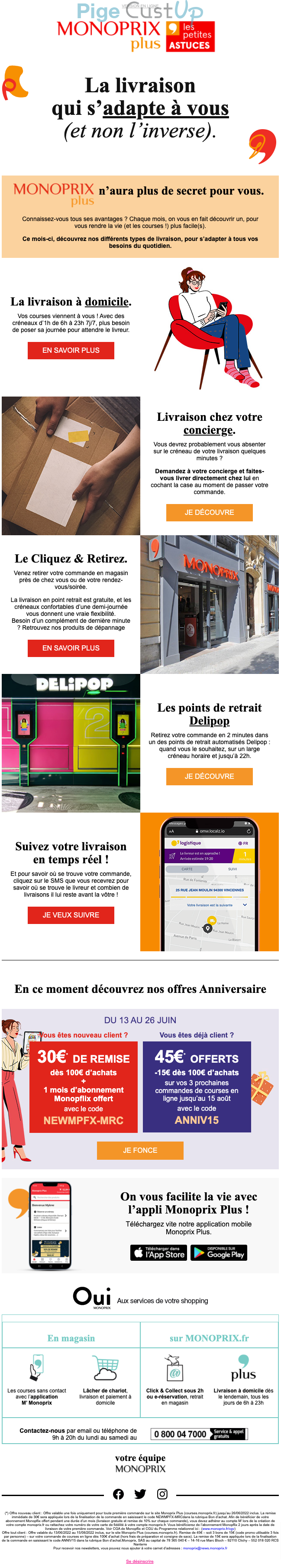 Monoprix - Exemple de e-mailing - 06/2022, 23353, Benchmark