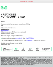 e-mailing - Transactionnels - Finalisation ouverture de compte/inscription - SFR - 06/2022
