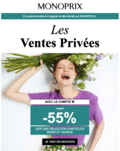 e-mailing - Marketing Acquisition - Ventes privées - Monoprix - 06/2022