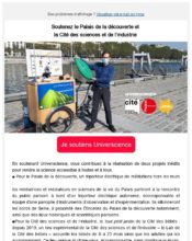 e-mailing - Marketing Acquisition - Collecte de dons - Universcience - 06/2022