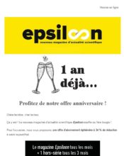 e-mailing - Média Edition Réseaux Sociaux - Epsiloon - B2B - Marketing marque - Anniversaire marque - 07/2022