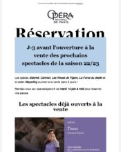 e-mailing - Opéra de Paris - 06/2022