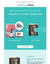 e-mailing - Marketing Acquisition - Acquisition abonnements - Connaissance des arts - 06/2022