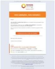 e-mailing - Enquêtes Clients - NPS / Avis clients - Harmonie Mutuelle - 06/2022