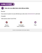 e-mailing - Transactionnels - Confirmation Livraison - Colis privé - 06/2022