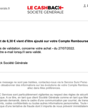 e-mailing - Transactionnels - Remboursements - Société Générale - 07/2022