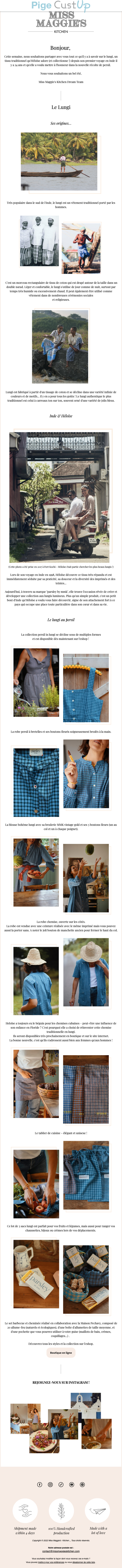 Exemple de Type de media  e-mailing - Miss Maggie's Kitchen - Marketing relationnel - Newsletter