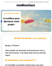 e-mailing - Transactionnels - Confirmation demande de devis / contact / RDV - Meilleurtaux.com - 07/2022