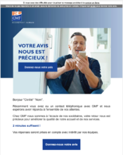 e-mailing - Enquêtes Clients - NPS / Avis clients - GMF - 07/2022