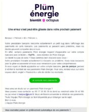 e-mailing - Energie - Plüm - B2C - Service Clients - Erreur facturation - 06/2020
