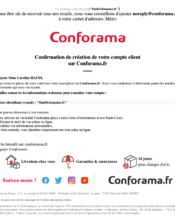 e-mailing - Conforama - 08/2022