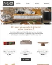 e-mailing - Marketing Acquisition - Rebond Commercial - Maisons du Monde - 08/2022