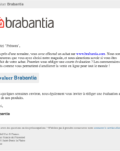 e-mailing - Enquêtes Clients - NPS / Avis clients - Brabantia - 08/2022