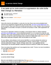 e-mailing - Transactionnels - Annulation - Orange - 09/2022