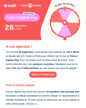 e-mailing - Marketing relationnel - Evénement - Malt - 09/2022