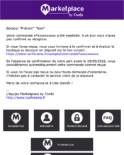 e-mailing - Transactionnels - Suivi de commande Expédition / Livraison - Conforama - 09/2022