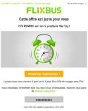 e-mailing - Marketing fidélisation - Incitation au réachat - Flixbus - 09/2022