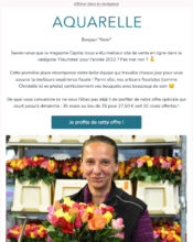 e-mailing - Marketing marque - Institutionnel - Marketing relationnel - Newsletter - Aquarelle - 09/2022