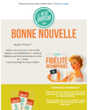 e-mailing - Marketing fidélisation - Animation / Vie du Programme de Fidélité - Points et statut - Recompenses - Le Petit Vapoteur - 10/2022