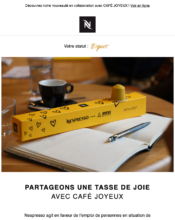 e-mailing - Marketing marque - Nom de marque - Marketing relationnel - Newsletter - Nespresso - 07/2022