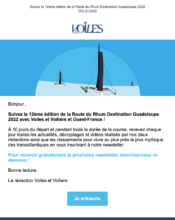 e-mailing - Collecte de données - Incitation inscription NL - Marketing relationnel - Evénement - Voiles et Voiliers - 10/2022