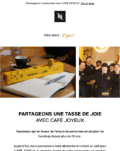 e-mailing - Marketing marque - Institutionnel - Marketing relationnel - Newsletter - Nespresso - 08/2022
