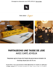  - Marketing marque - Institutionnel - Marketing relationnel - Newsletter - Nespresso - 02/2024