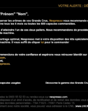 e-mailing - Marketing relationnel - Alerting - Marketing marque - Communication Produits - Nouveaux produits - Communication Services - Nouveaux Services - Nespresso - 07/2022