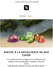 e-mailing - Marketing marque - Communication Produits - Nouveaux produits - Marketing relationnel - Newsletter - Nespresso - 09/2022