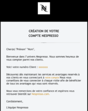 e-mailing - Marketing relationnel - Bienvenue - Welcome - Nespresso - 10/2022