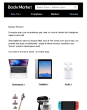e-mailing - Marketing marque - Communication Produits - Nouveaux produits - Marketing relationnel - Newsletter - Back Market - 10/2022
