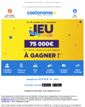 e-mailing - Marketing Acquisition - Jeu promo - Castorama - 10/2022