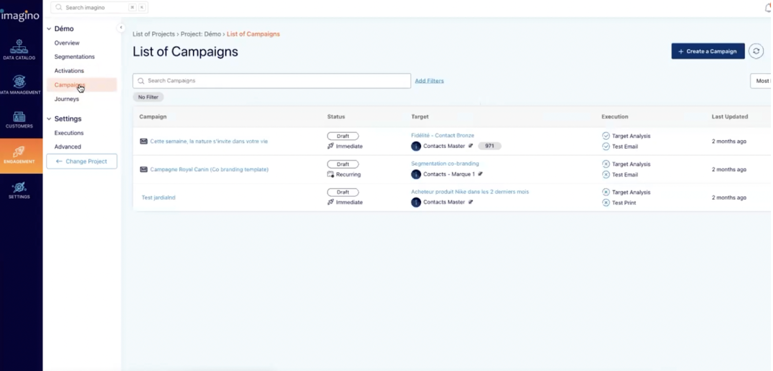 cdp imagino liste campagnes