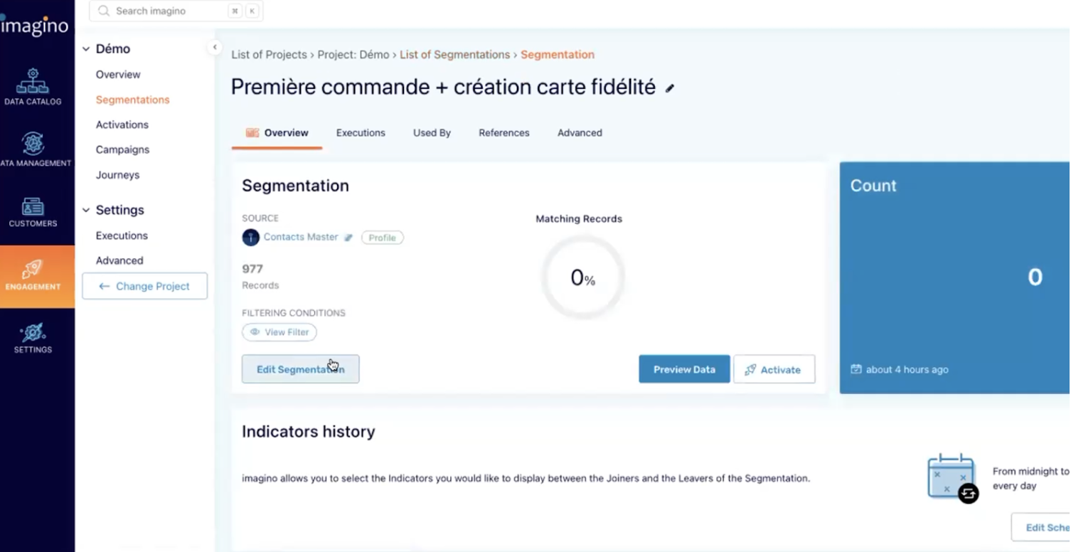 cdp imagino visualisation segments