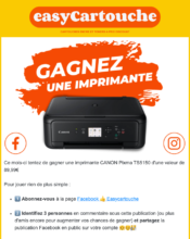 e-mailing - Collecte de données - Acquisition de leads - Marketing Acquisition - Gratuit - Cadeau - Jeu promo - EasyCartouche - 11/2022