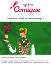 e-mailing - Marketing fidélisation - Incitation au réachat - Opéra Comique - 11/2022