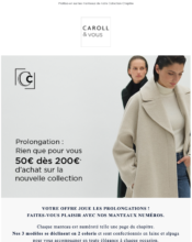 e-mailing - Marketing Acquisition - Ventes flash, soldes, demarque, promo, réduction - Caroll - 11/2022