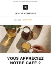 e-mailing - Marketing relationnel - Anniversaire achat - Nespresso - 11/2022