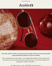 e-mailing - Marketing relationnel - Calendaire (Noël, St valentin, Vœux, …) - Newsletter - Maison Acuitis Tours - 11/2022