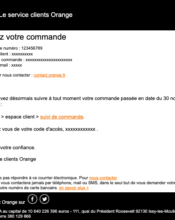 e-mailing - Transactionnels - Suivi de commande Expédition / Livraison - Orange - 11/2022