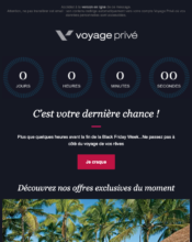 e-mailing - Marketing Acquisition - Derniers jours - Voyage privé - 11/2022