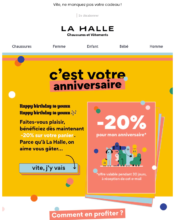  - Marketing relationnel - Anniversaire / Fête contact - La Halle - 07/2023