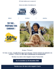- Marketing relationnel - Calendaire (Noël, St valentin, Vœux, …) - Marketing Acquisition - Ventes flash, soldes, demarque, promo, réduction - Petit Bateau - 05/2024